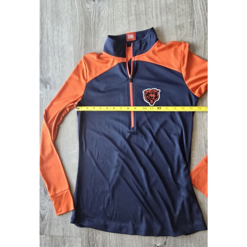 Women's Fanatics Chicago Bears 1/2 Zip Athletic Pullover Sz Small - Picture 6 of 11
